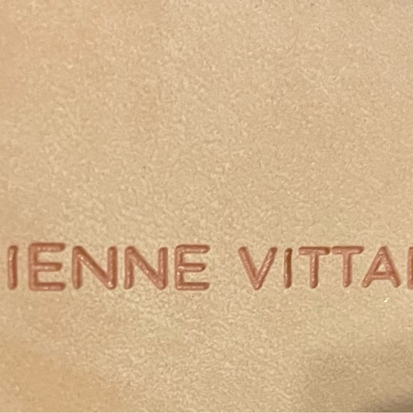 Adrienne Vittadini Black Suede Cuffed Studded Ankle Bootie stiletto 9-1/2 M EUC - Picture 8 of 16